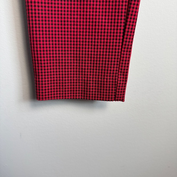 GAP Women's Signature‎ Skinny Ankle Pants Micro Check Red/Black Size 00 Pockets - Picture 2 of 13